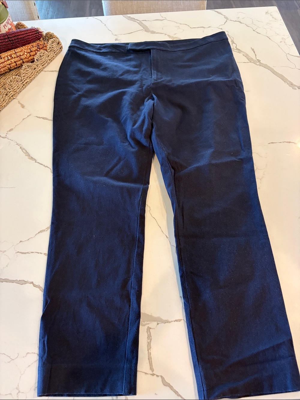 Ralph Lauren Women's Navy Cropped Ponte Pants
